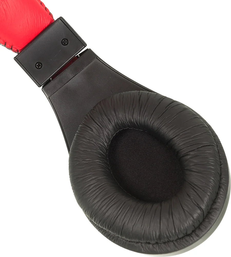 Наушники с микрофоном Оклик HS-L100 черный/красный 2м накладные оголовье (359485)