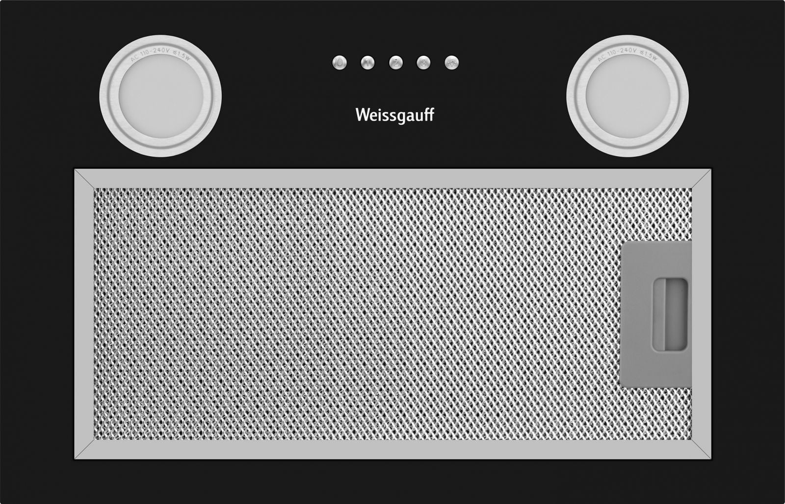 430310 Вытяжка встраиваемая Weissgauff Box 456 Black черный управление:  кнопочное (1 мотор)