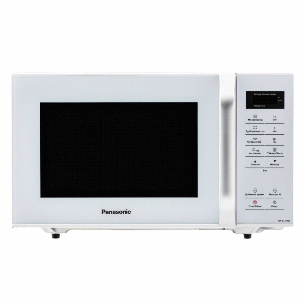 Микроволновая печь Panasonic NN-ST34HWZPE белый, 25 л, 800 Вт, переключатели - сенсор