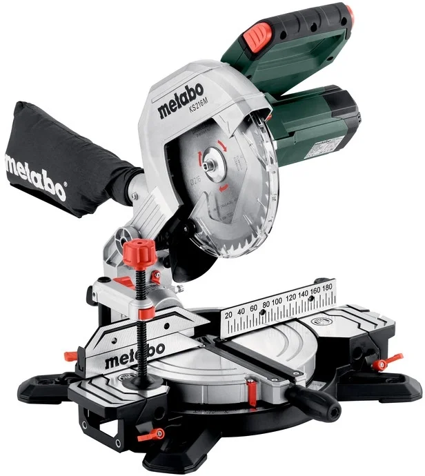 610216900  Торцовочная пила Metabo KS 216 M Set 1100Вт  5000об/мин  d=216мм