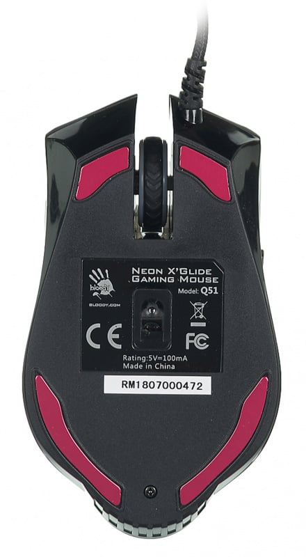 Мышь A4Tech Bloody Q51 черный/рисунок оптическая 6200dpi USB 8but