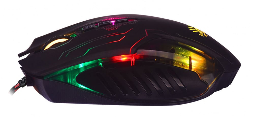 Мышь A4Tech Bloody Q51 черный/рисунок оптическая 6200dpi USB 8but