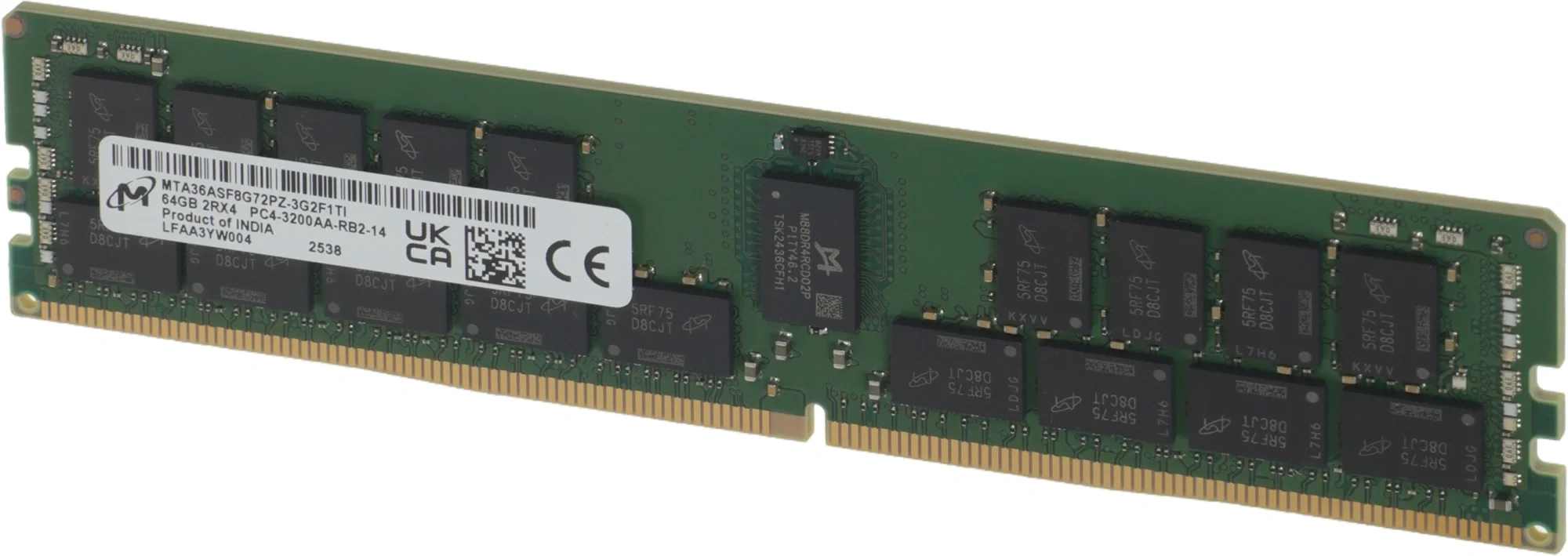 Память DDR4 Crucial MTA36ASF8G72PZ-3G2F1 64Gb RDIMM ECC Reg Original Non Pull PC4-25600 CL22 3200MHz