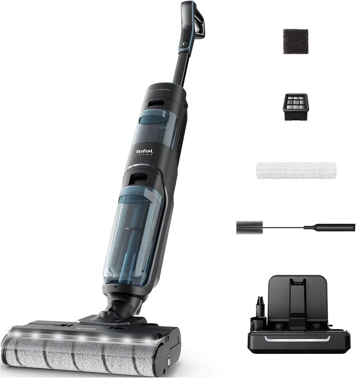 Пылесос вертикальный Tefal 2211401445, моющий, аккумуляторный, 200 Вт