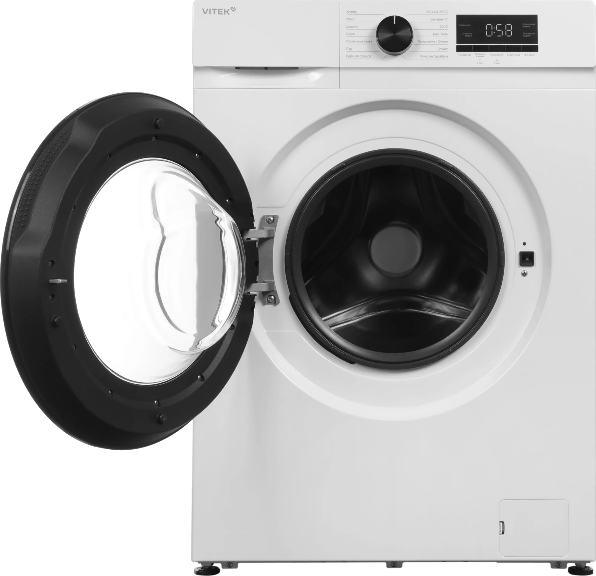 Стиральная машина Vitek VT-WSE6001 белый, загрузка фронтальная 6 кг, 1000 об/мин, класс A+++