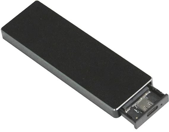 <104681> Внешний контейнер USB3.0 -> M.2", AgeStar 31UBVS6C, NVME M-key / NVME B+M-key / SATA B+M-key, алюминий, Type-C, черный [31UBVS6C]