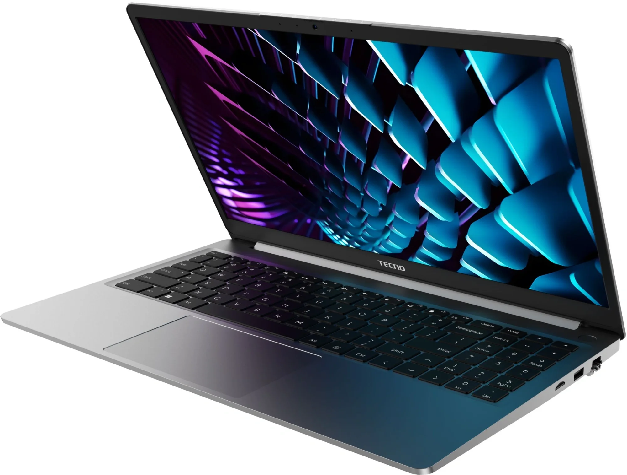 Ноутбук Tecno MegaBook K15SDA - 15.6", 1920x1080 (Full HD), 280-nit, AMD Ryzen 5 7430U 2300MHz, DDR4 16 ГБ, SSD 1 ТБ, AMD Radeon, Bluetooth, Wi-Fi, FPR, 6 060mAh, серый, Windows 11 Home 64, 71005000256