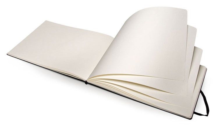 Блокнот для акварели Moleskine CLASSIC WATERCOLOUR NOTEBOOK ARTMM803 90x140мм 60стр.  твердая обложка черный