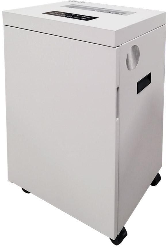 <120144> Уничтожитель бумаги Office Kit S535 3,8x40 белый (секр.P-4) фрагменты 35лист. 50лтр. скобы пл.карты CD [OK3840S535]