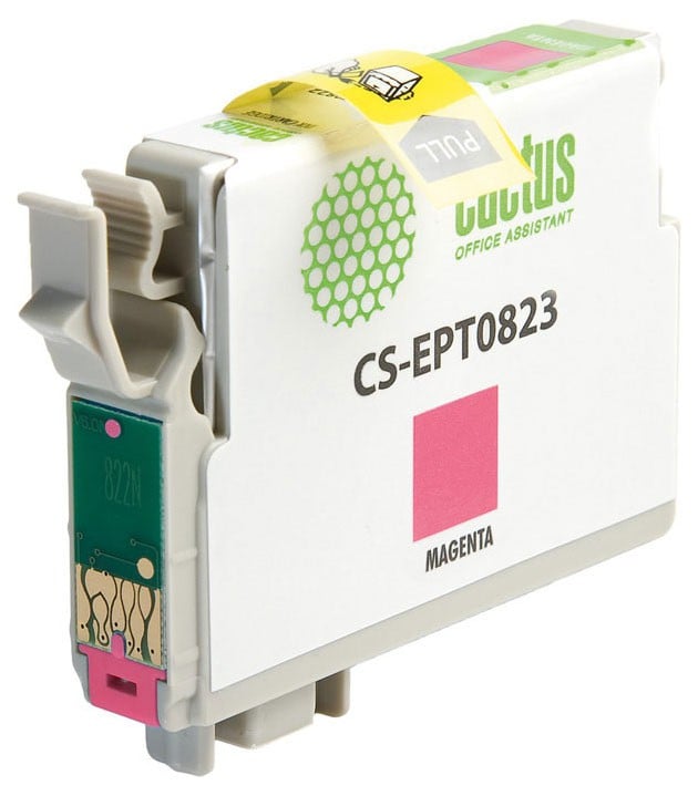 Cactus EPT0823 Картридж струйный Cactus CS-EPT0823 пурпурный для Epson Stylus Photo R270/290/RX590 (11,4ml)