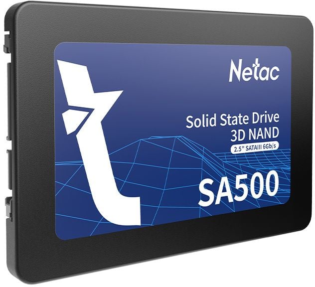Диск SSD Netac - SA500, для ноутбука, 2.5", 512 ГБ, SATA, 6 Гб/с, speed write-450МБ/с read-520МБ/с, NT01SA500-512-S3X