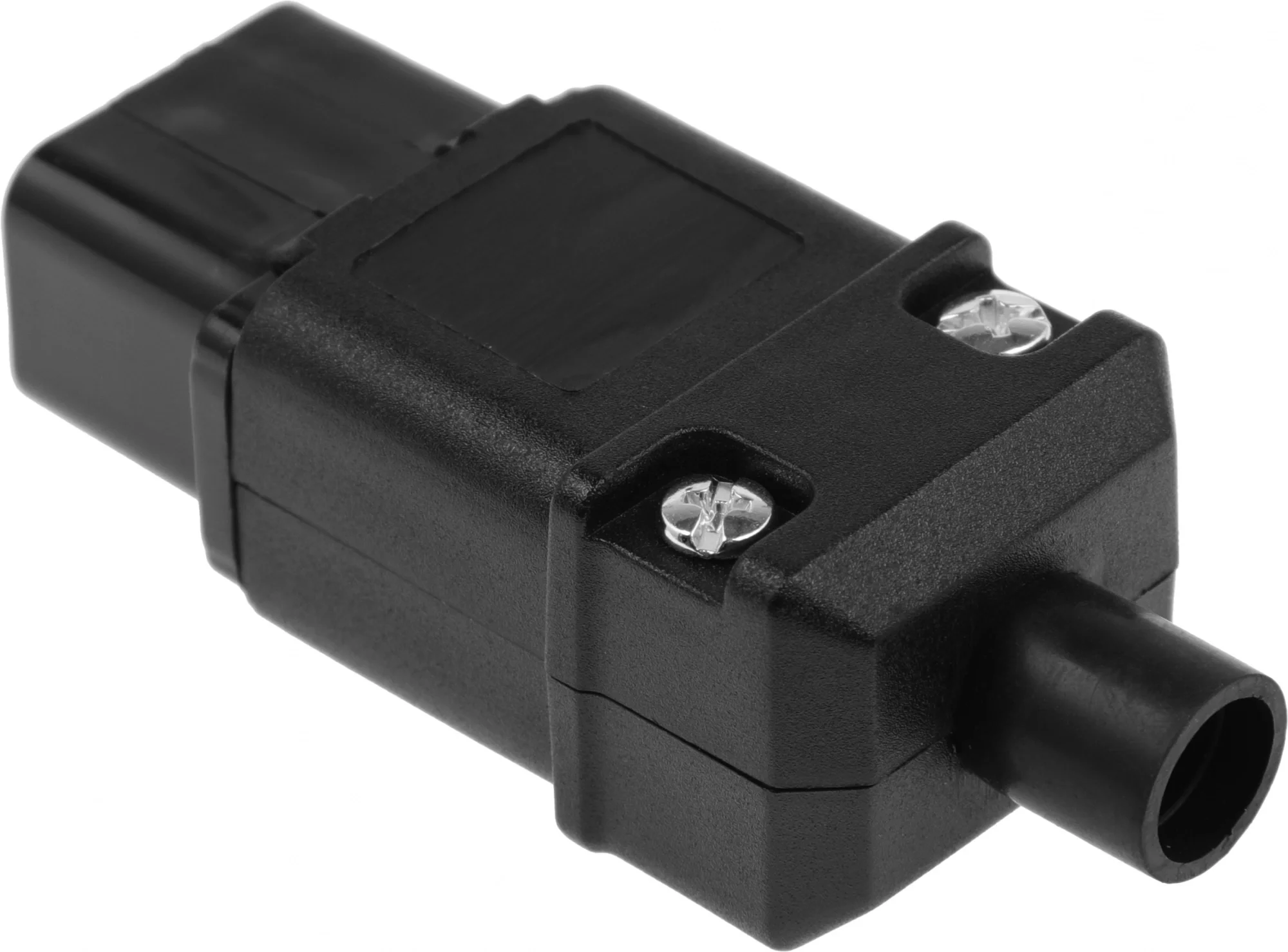 Разъемы для силового кабеля Hyperline CON-IEC320C19 Разъем IEC 60320 C19 220В 16A на кабель, контакты на винтах (плоские контакты внутри разъема), прямой