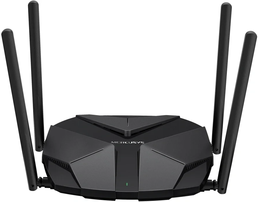 Беспроводной маршрутизатор Mercusys - MR85X, 2.4 и 5 ГГц, 2402Мб/с, IEEE 802.11 a/b/g/n/ac/ax, 3 x 1 Гб/сx RJ-45, 2.5 Гб/с, 4 antennas, чёрный, MR85X