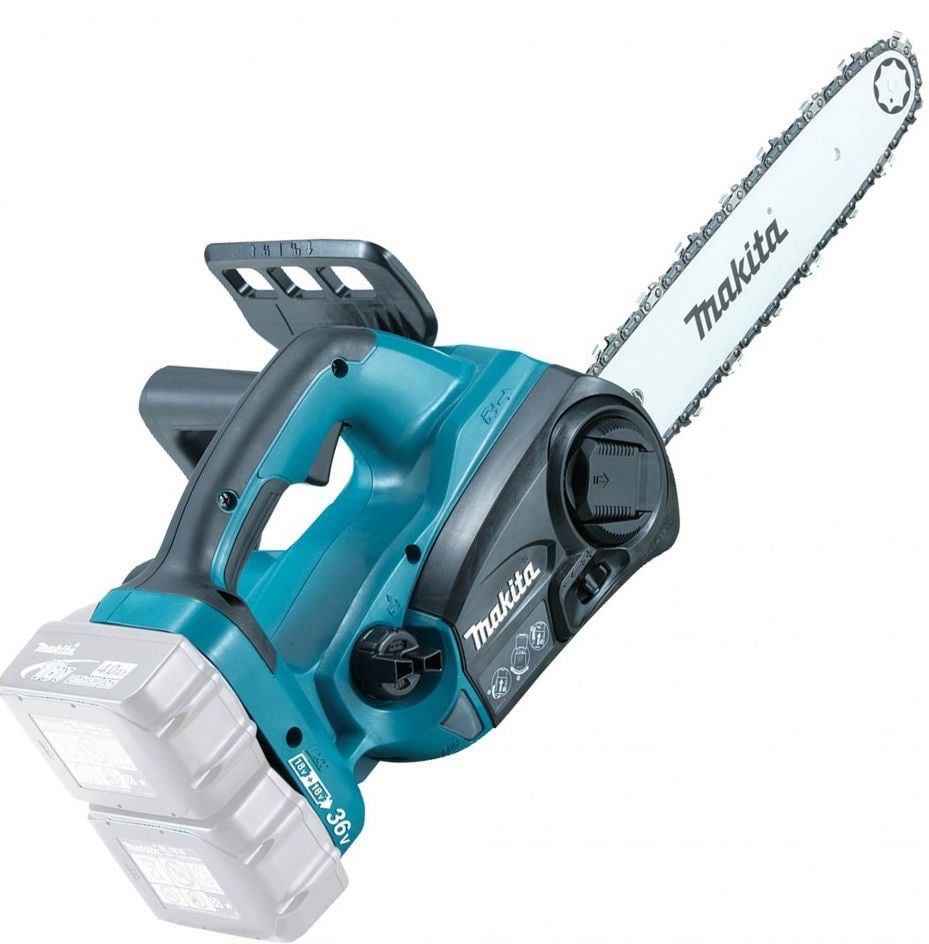 Makita DUC302Z Пила цепная ак,{36В д\2-х ак18В,Li-ion,шина-30см,шаг-3\8",паз-1.3мм,4.1кг,совм с 4Ач Li-ion,б\ак,з\у}