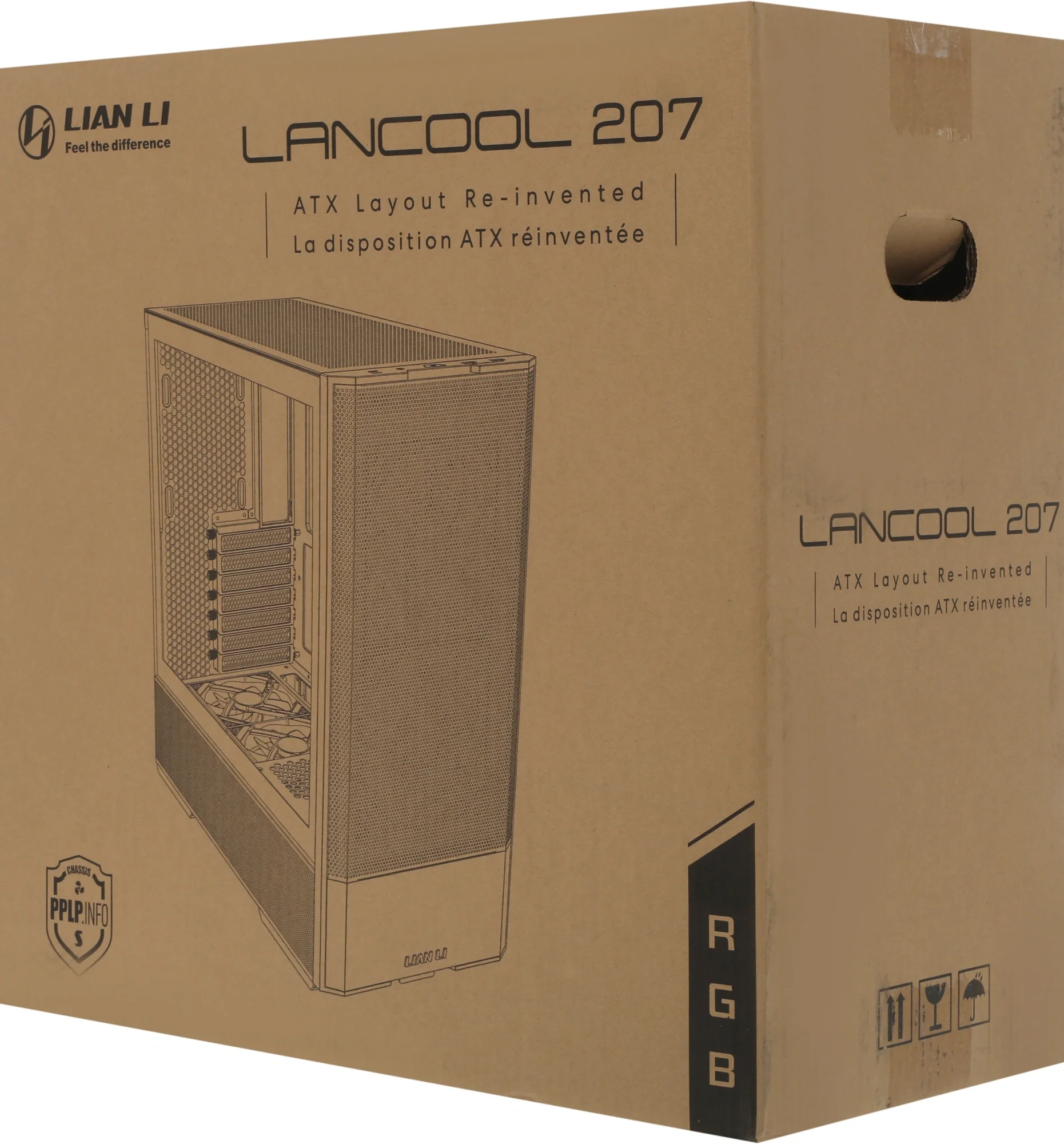 Корпус Lian-Li Lancool 207RX черный без БП ATX 4x120mm 2x140mm 2xUSB3.0 audio bott PSU