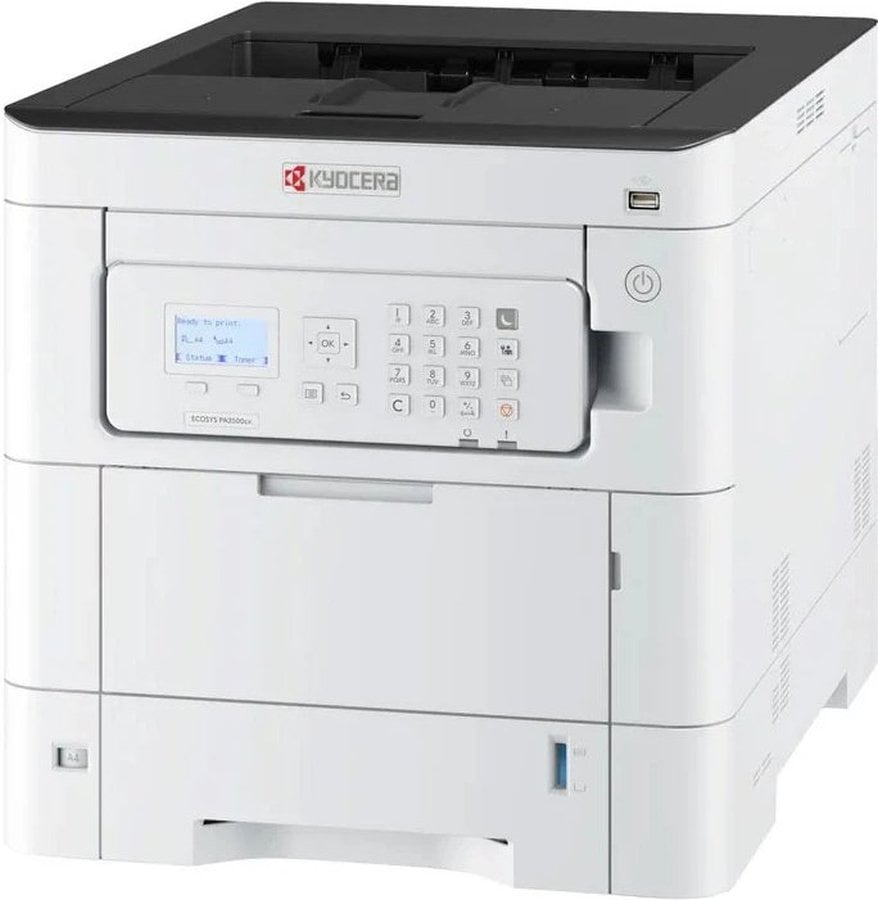 Принтер лазерный Kyocera ECOSYS PA3500cx (1102YJ3NL0), A4, цветной, печ. до 35 стр/мин., 1200 x 1200 dpi, USB, RJ-45, Air Print, Mopria