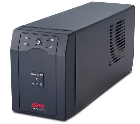 ИБП APC by SE - Smart-UPS SC 620 ВА/390 Вт, Line-Interactive, in (230V 1xIEC-320 C14), 4xIEC-320 C13, Hot Swap User Replaceable Batteries, Tower, цвет чёрный, no Power cord, SC620I