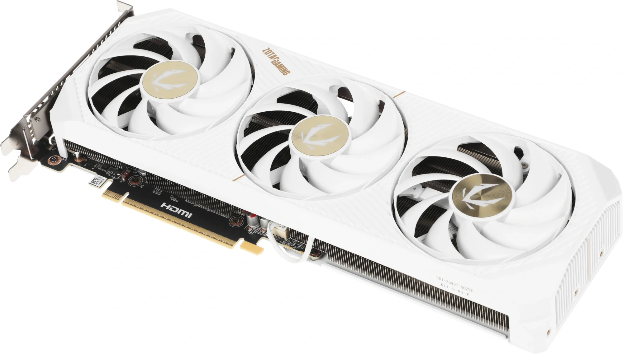 Видеокарта Zotac NVIDIA - GeForce RTX 5070 AMP White Edition, PCI-E 4.0, GDDR7 12GB 192bit, 1x HDMI, 3x DP, max 7680 x 4320 (8K), ZT-B50700FQ-10P