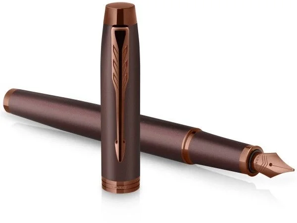Ручка перьевая Parker IM Monochrome F328 (2190511) Burgundy PVD F сталь нержавеющая подар.кор.