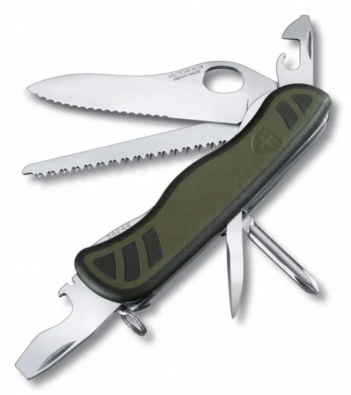 Нож перочинный Victorinox Military (0.8461.MWCH) 111мм  10функций зеленый/черный карт.коробка