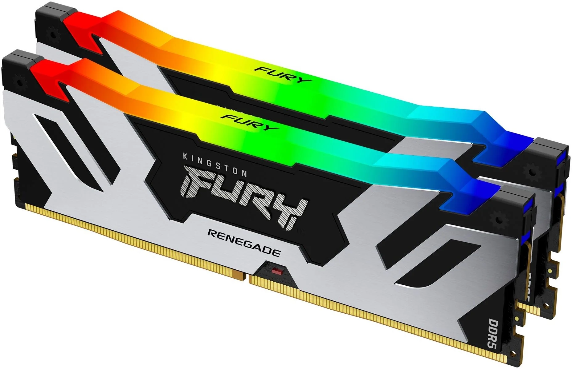 Модуль памяти Kingston 32GB DDR5 6400 DIMM FURY Renegade RGB XMP Gaming Memory KF564C32RSAK2-32 Non-ECC, CL32, 1.4V, (Kit of 2) 1RX8 32-39-39  288-pin 16Gbit, RTL