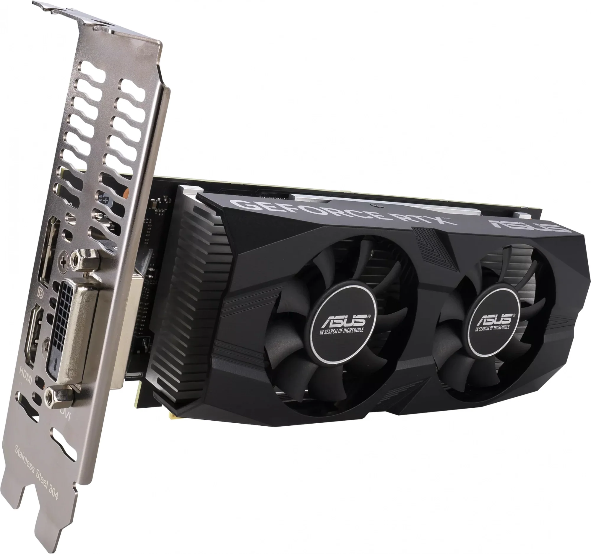 Видеокарта ASUS PCI-E 4.0 RTX3050-O6G-LP-BRK NVIDIA GeForce RTX 3050 6Gb 96bit GDDR6 1507/14000 DVIx1 HDMIx1 DPx1 HDCP Ret low profile [RTX3050-O6G-LP-BRK]
