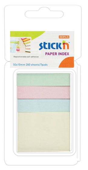 Закладки бумажные Stick'n 21616, 4 цвета, 160 шт