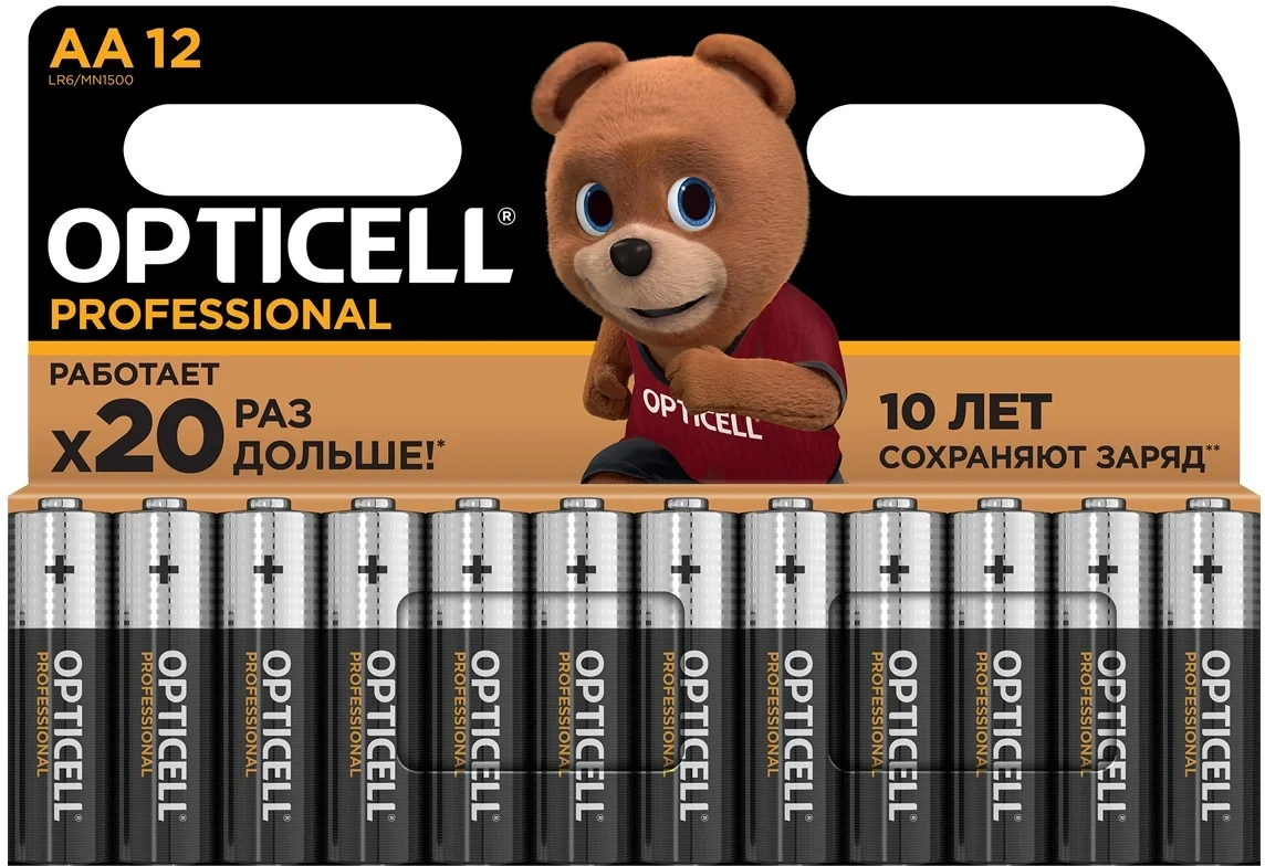 Батарея Opticell Professional LR6 AA (12шт) блистер