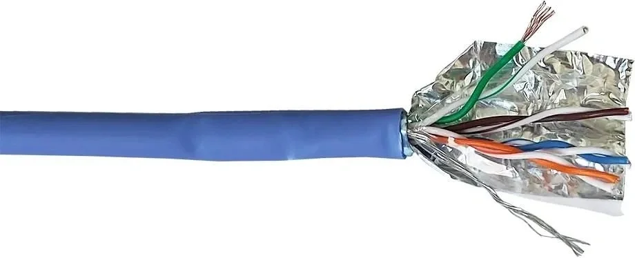 LAN-5EUTP-PT-LSZH-BL Кабель витая пара Lanmaster UTP 4 пар. кат. 5е многожильный AWG24 LSZH 1м (305м) внутренний цвет: синий