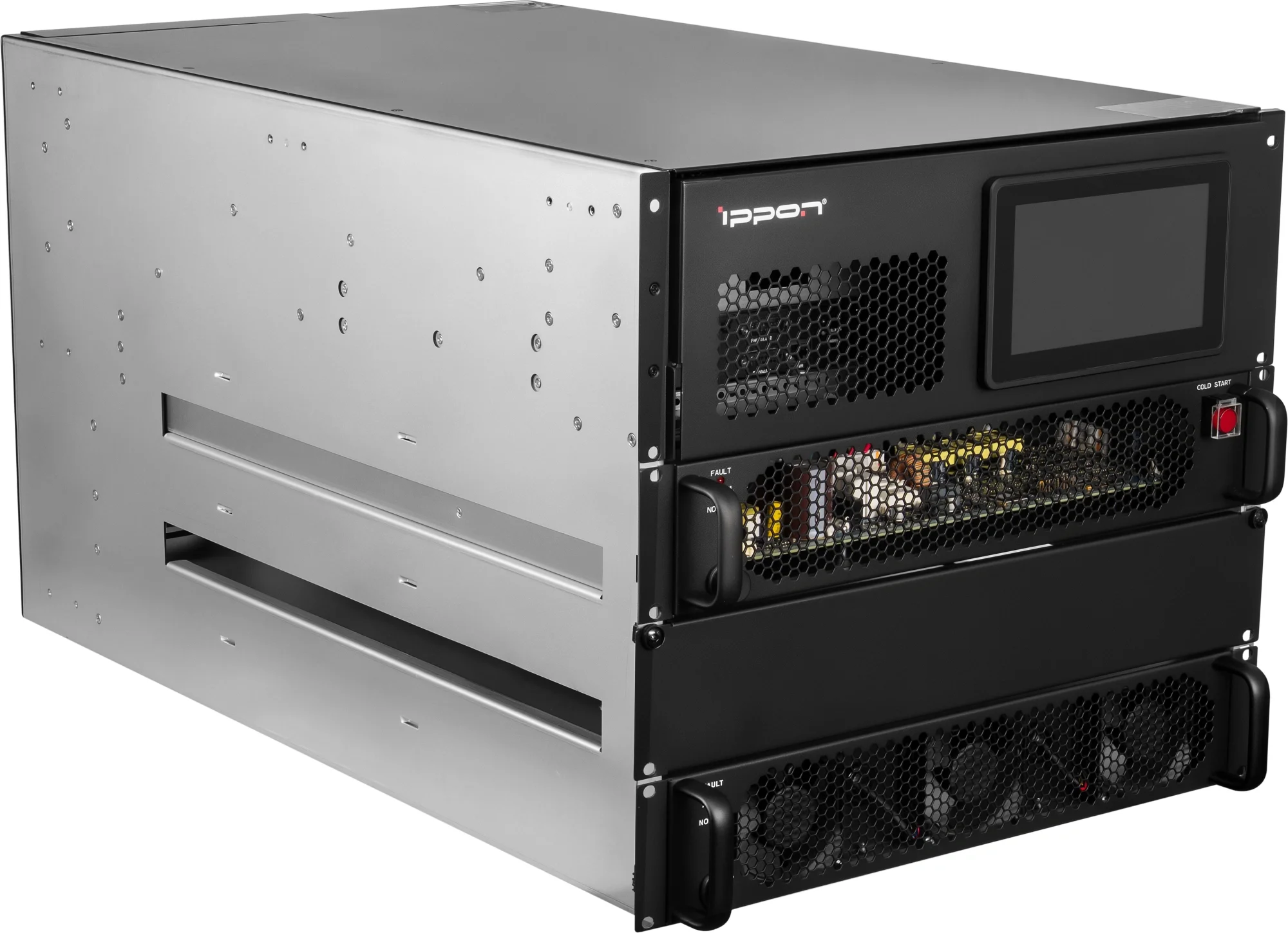 ИБП Ippon - Intatum RTM 40K 40000 ВА/40000 Вт, On-Line, in (230V, 400V 3PH Клеммная колодка), terminal block, LCD, Rack/Tower, цвет чёрный, 2052414