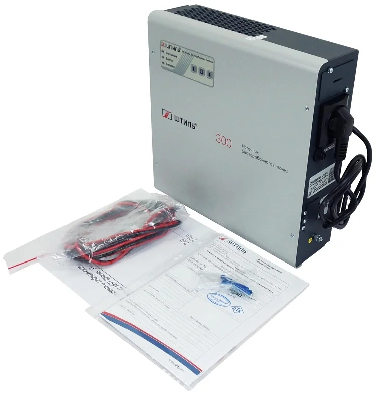 ИБП ШТИЛЬ - SW 300 ВА/225 Вт, On-Line, in (Сетевой шнур (Schuko)), 1xSchuko, Wallmount, без встроенных АКБ, цвет серый, SW300L