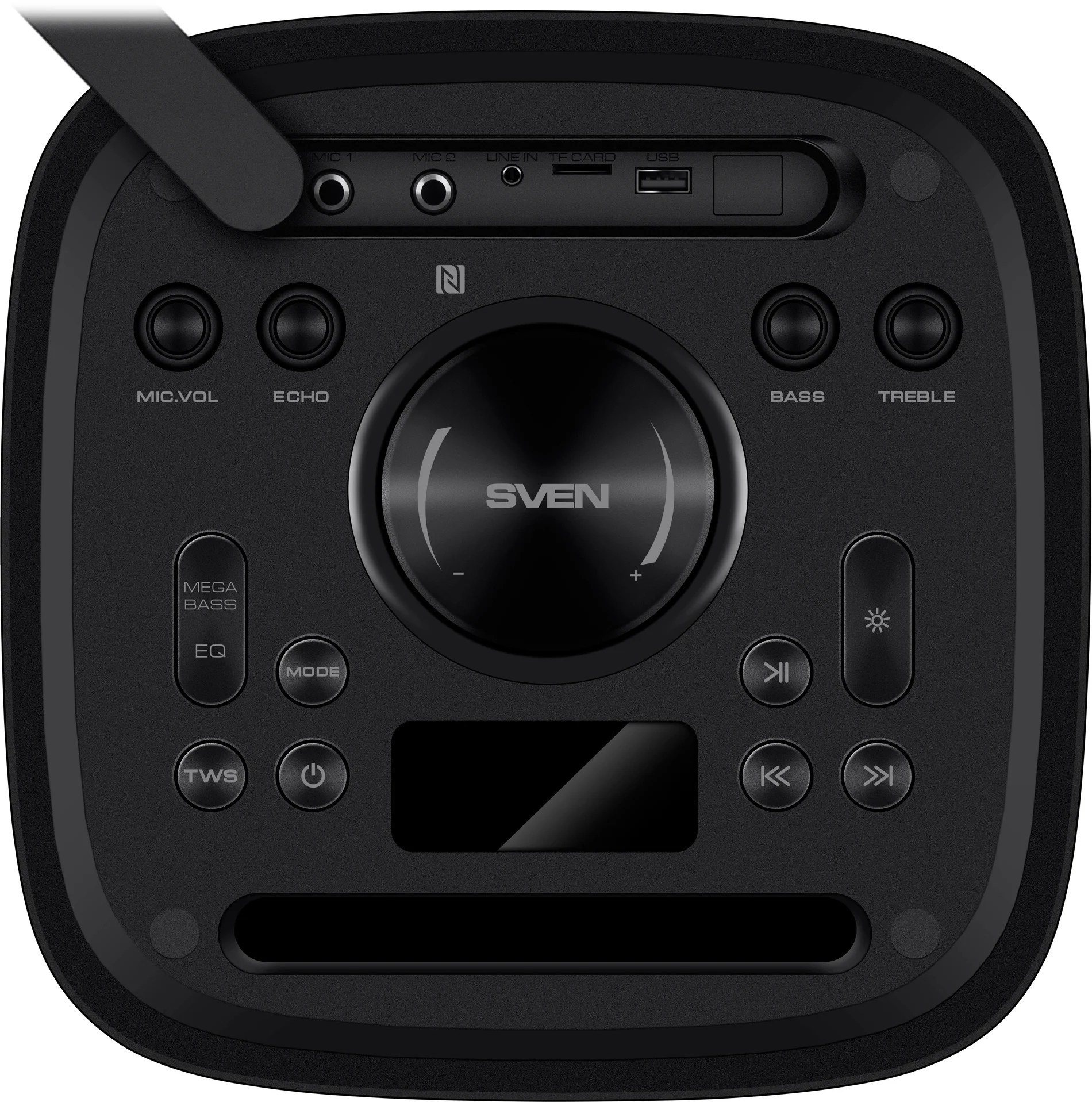 Колонка портативная SVEN PS-930 black (150Вт, USB, Bluetooth, питание от сети/аккумулятора) (SV-022402)