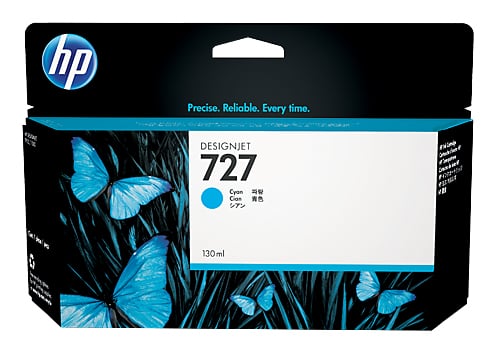Картридж HP 727 Cyan для Designjet T920/T930/T930PS/T1500/T1530/T1530PS/T2500/T2530/T2530PS 130-ml ( B3P19A )