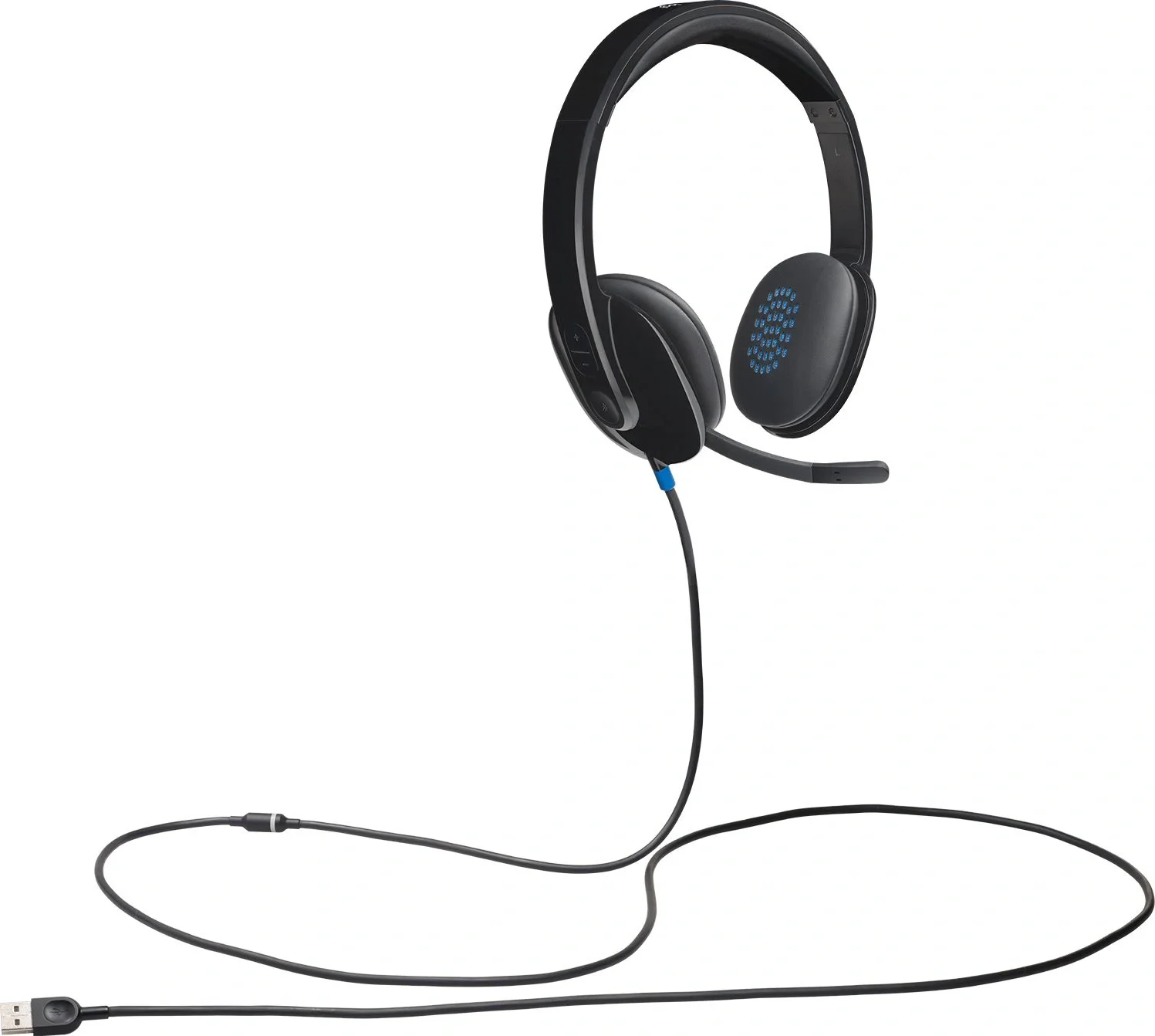 Наушники накладные с микрофоном LOGITECH H540 черный (проводные, USB, кабель 1.8м) (981-000481)