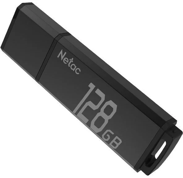<103627> Флешка 128Gb Netac U351 USB2.0 с колпачком, металлическая, чёрный [NT03U351N-128G-20BK]