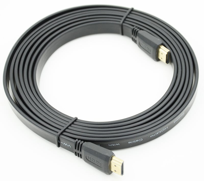 Кабель аудио-видео FLAT HDMI (m)/HDMI (m) 3м. черный