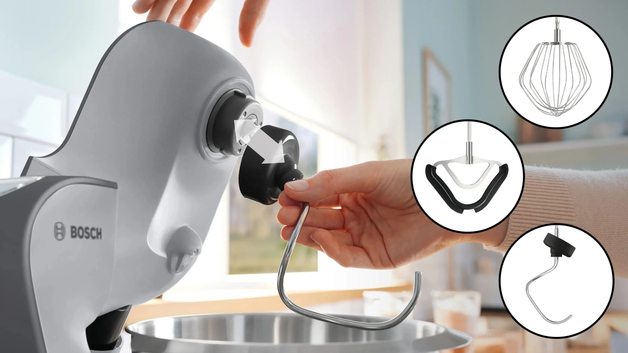 Кухонная машина Bosch MUM58359 1000Вт черный/серый