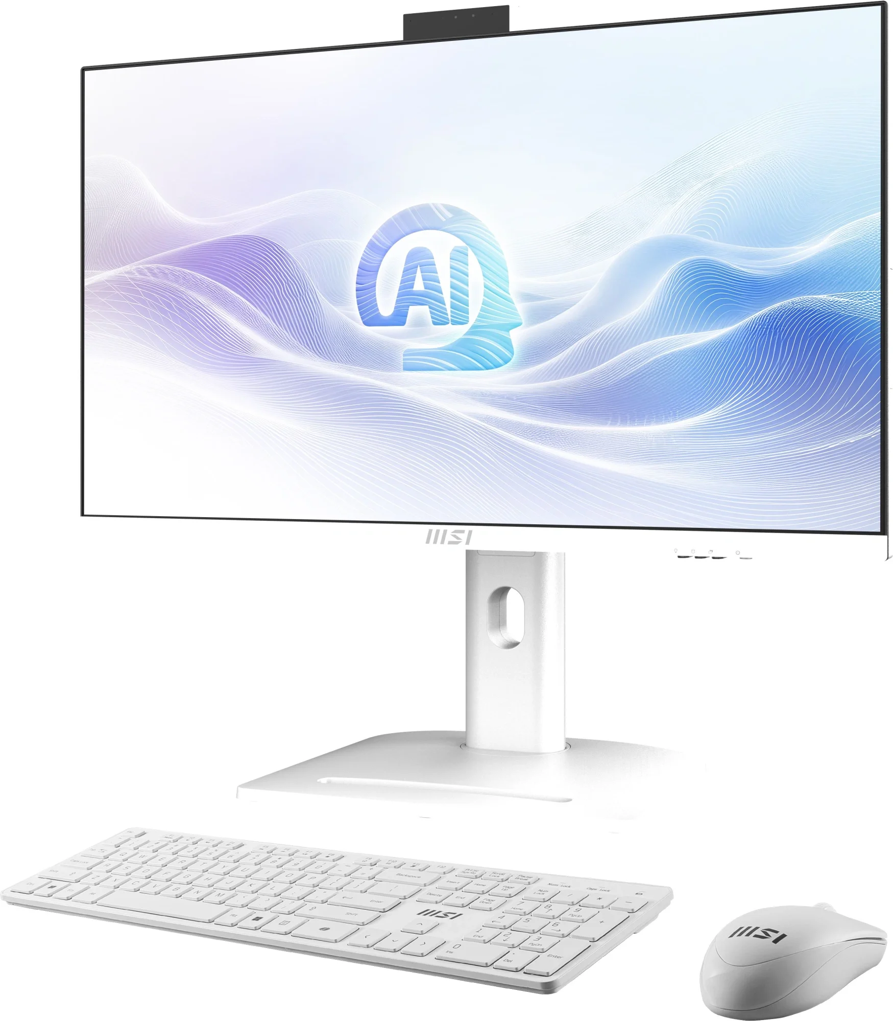 Моноблок MSI Modern AM273QP AI 1UM-094XRU 27" WQHD Core Ultra 7 155H (1.4) 32Gb SSD1Tb Graphics CR без ОС 2.5Gigabit WiFi BT 120W клавиатура мышь Cam белый 2560x1440 (9S6-AF0112-094)