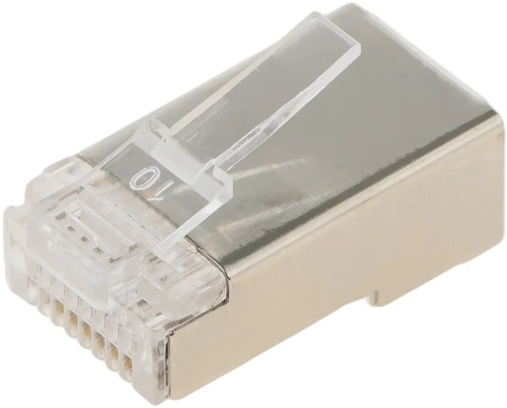 WRline Коннектор RJ-45 под витую пару, категория 5e, экранированный, универсальный (100 шт в упак) (WR-8P8C-5E-SH)