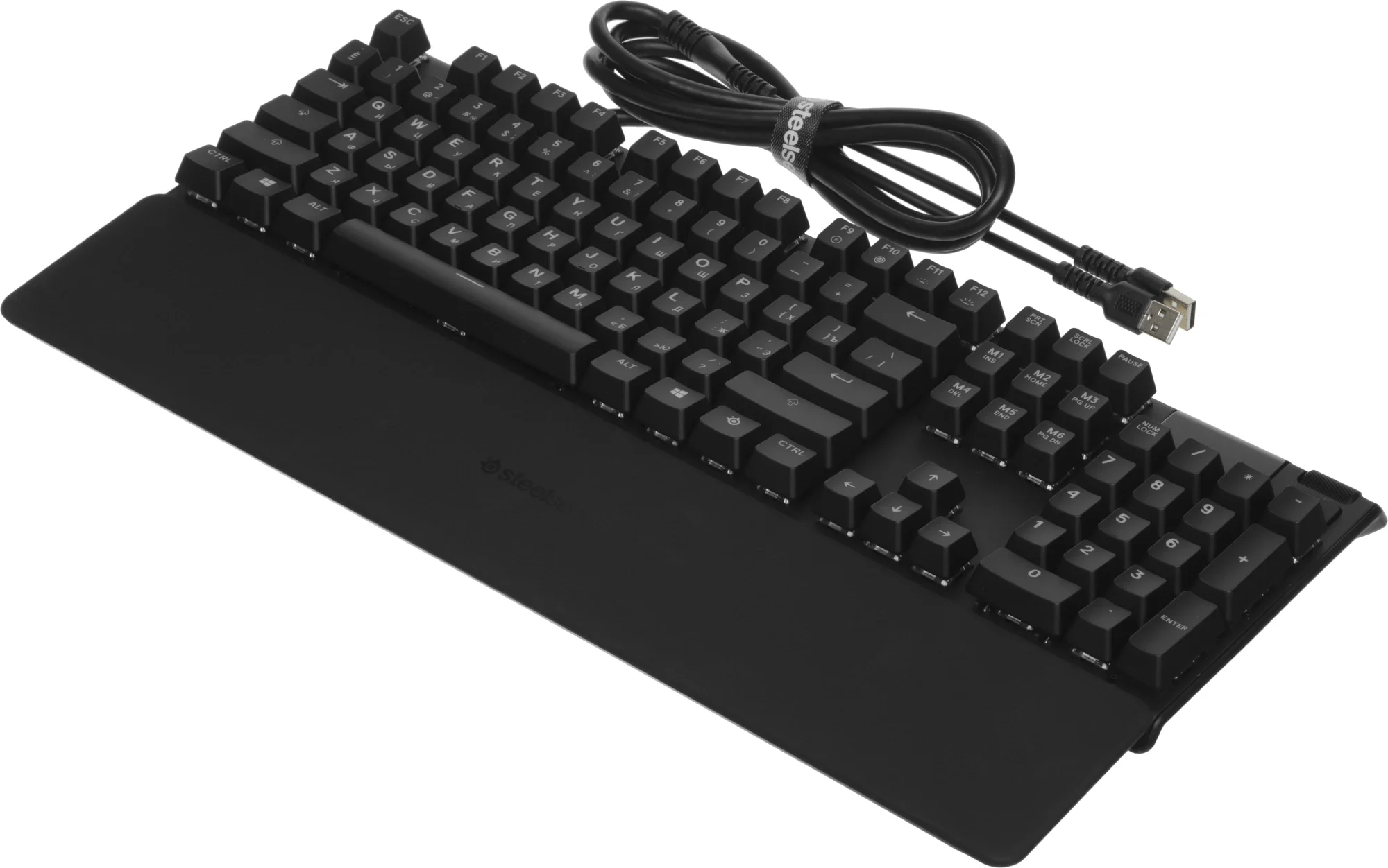 Клавиатура Steelseries Apex Pro механическая черный USB for gamer LED (подставка для запястий) (64626) кабель 1.8м
