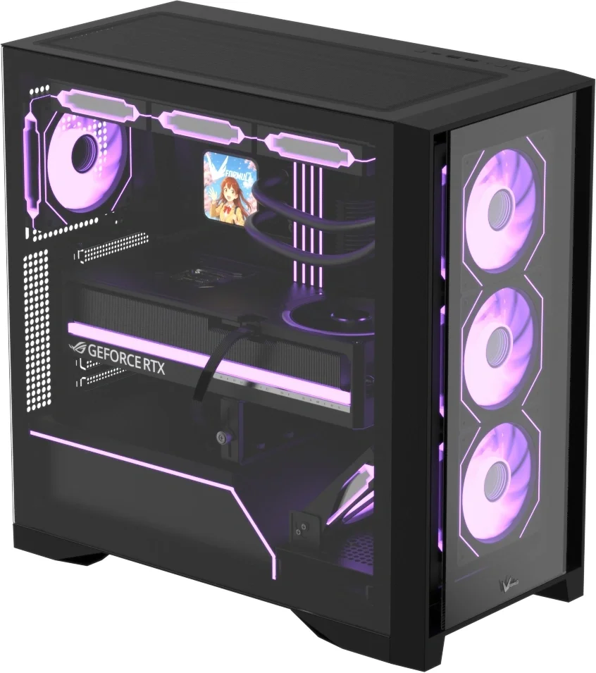 Компьютерный корпус AeroCool/Formula Air Power G8 черный без БП ATX 2xUSB 3.0 1xUSB3.1 audio bott PSU