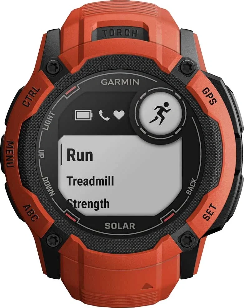 Смарт-часы Garmin Instinct 2X Solar 50мм 1" MIP корп.красный рем.красный (010-02805-01)