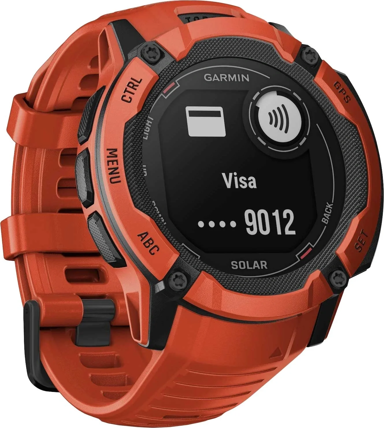 Смарт-часы Garmin Instinct 2X Solar 50мм 1" MIP корп.красный рем.красный (010-02805-01)