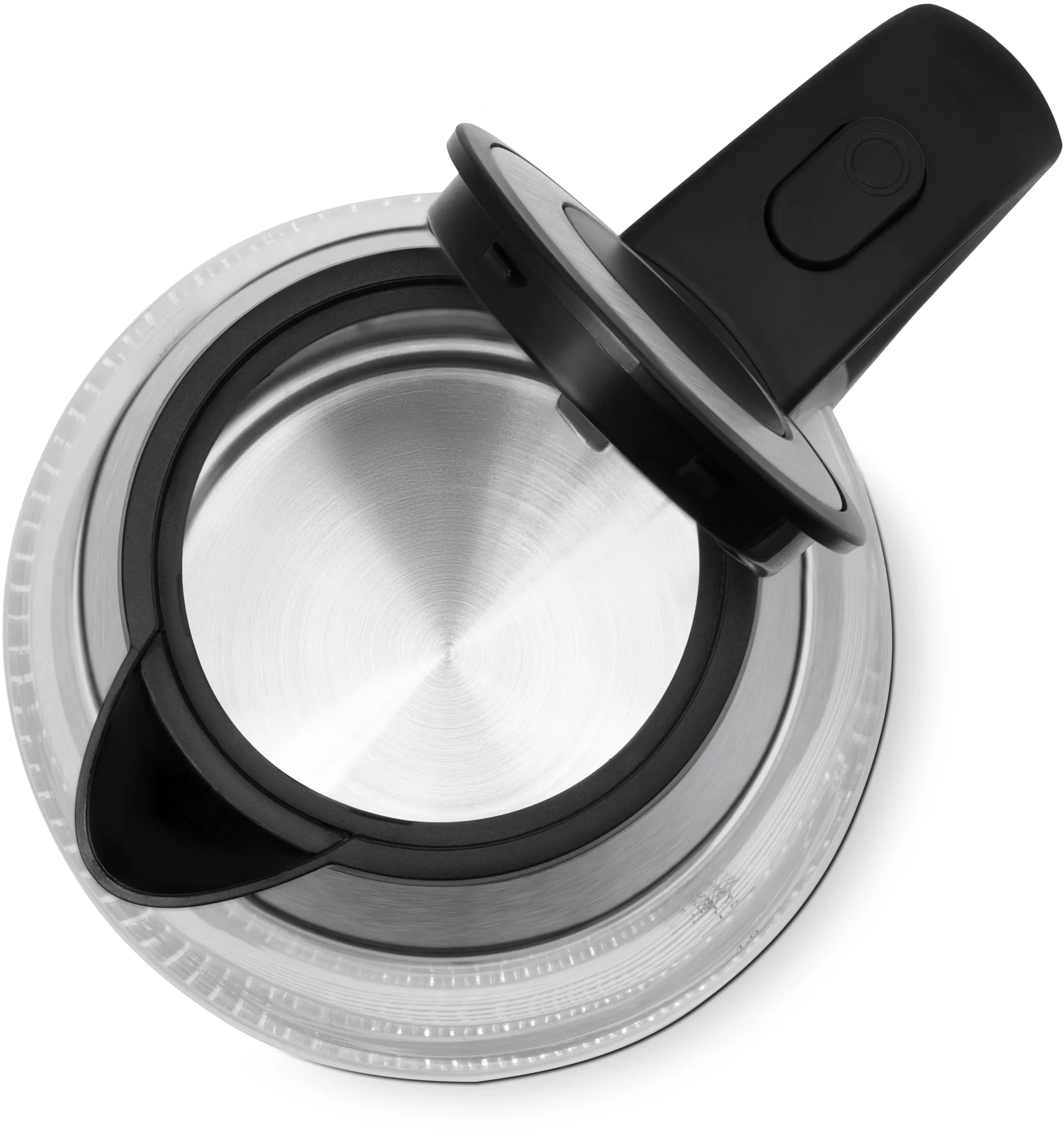 Чайник электрический Vitek VT-7037 1.8л. 2200Вт прозрачный/черный  корпус:  стекло/металл/пластик