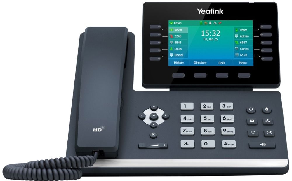IP-телефон Yealink SIP-T54W, 16 акк., 4.3" LCD, Bluetooth, Wi-Fi, GigE