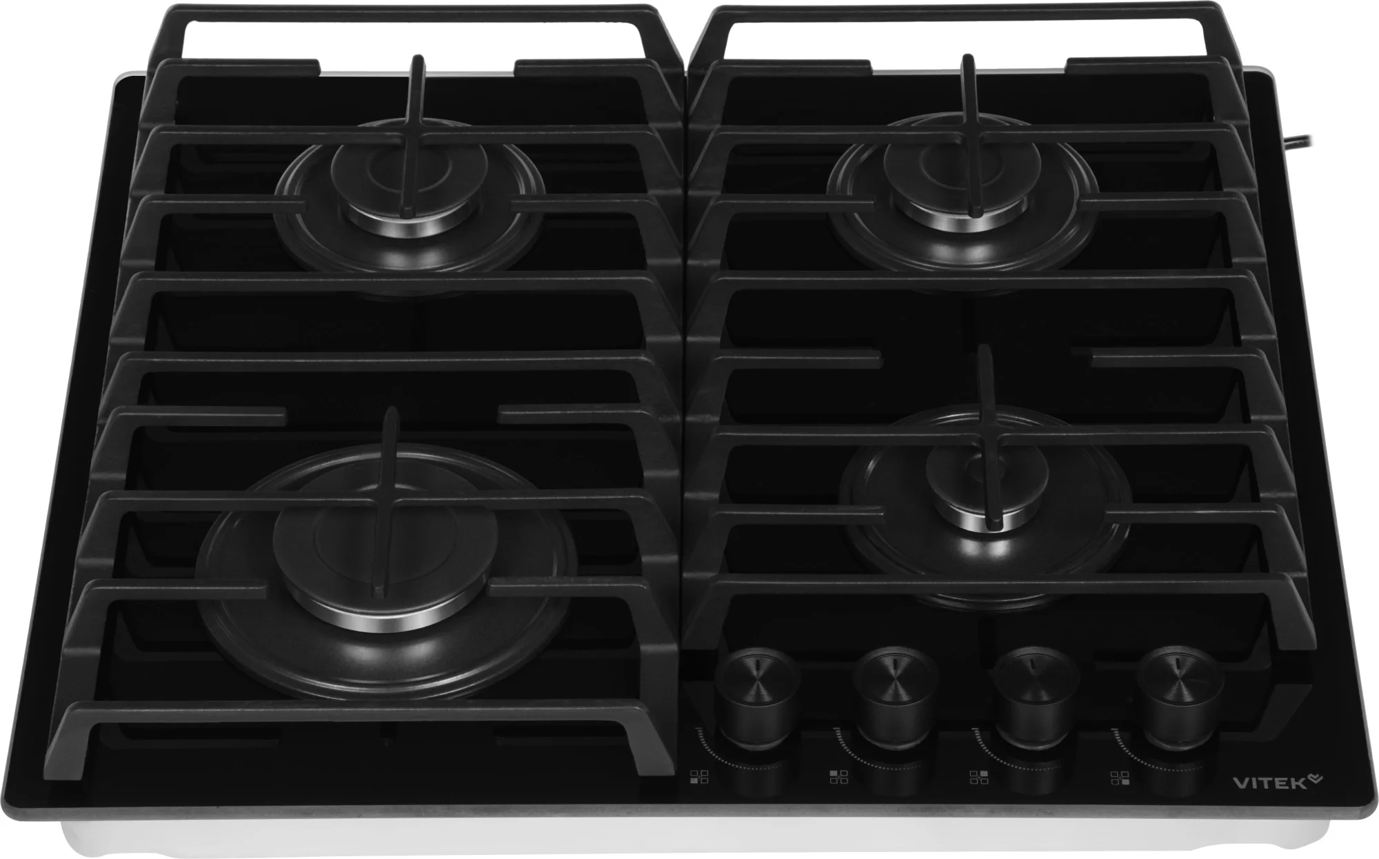 VGH 6420  BG  Газовая варочная поверхность Vitek VGH 6420 BG  стекло  черное