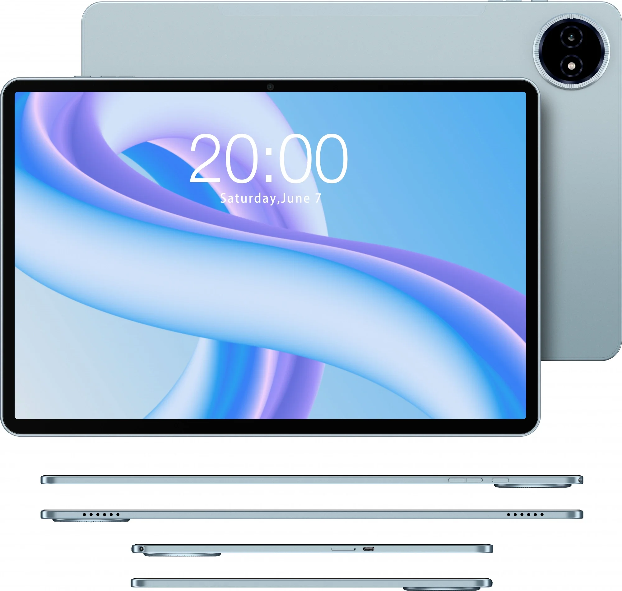 Планшет Teclast M50Plus G85 (1.6) 8C RAM6Gb ROM128Gb 10.1" IPS 1920x1200 4G Android 14 голубой 13Mpix 8Mpix BT WiFi microSD 1Tb 7000mAh 10hr