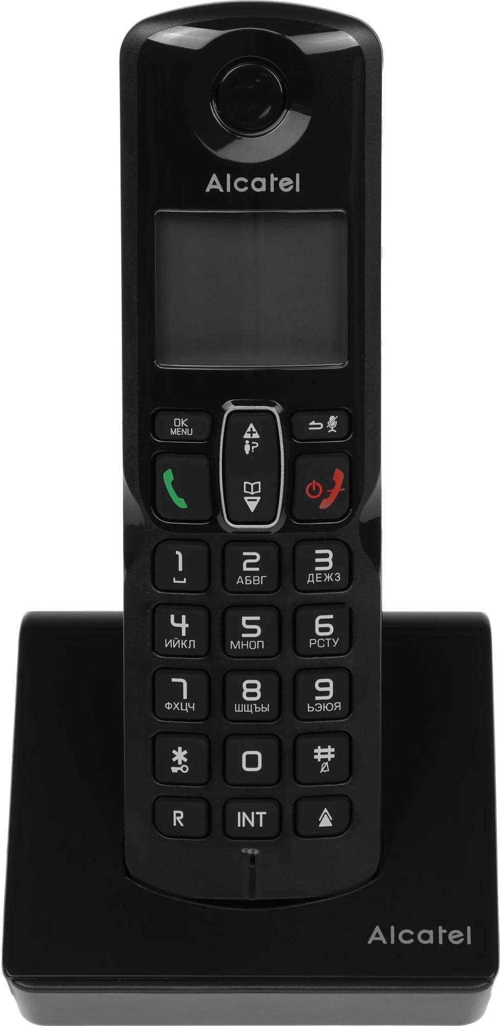 DECT-телефон Alcatel - S230 RU, outdoor range 300m, indoor range 50m, standby time 100h, talk time 8h, 1-handset, phone book 50 numbers, чёрный, ATL1422771