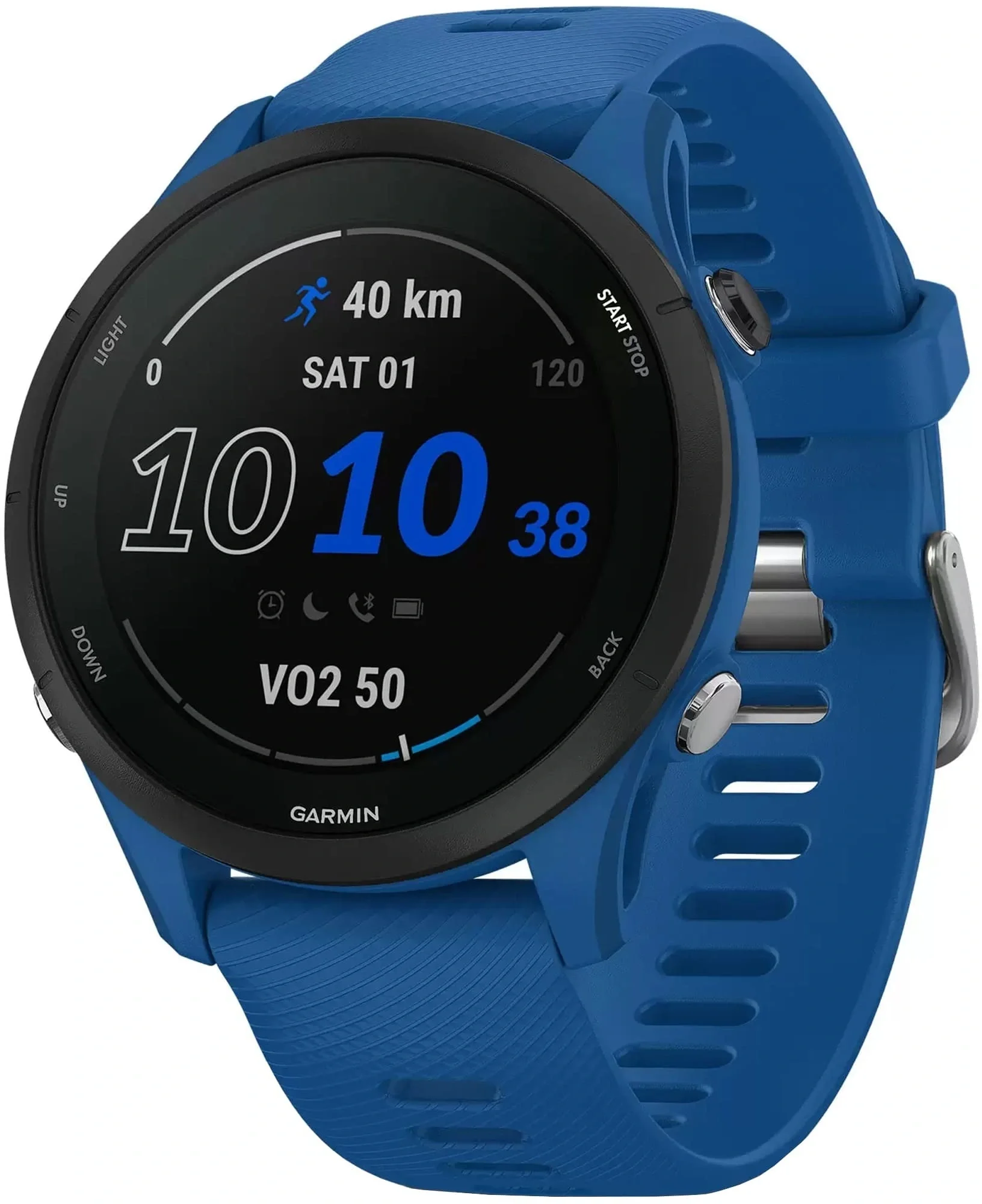 Смарт-часы Garmin Forerunner 255 33мм 1.3" корп.черный рем.синий (010-02641-11)