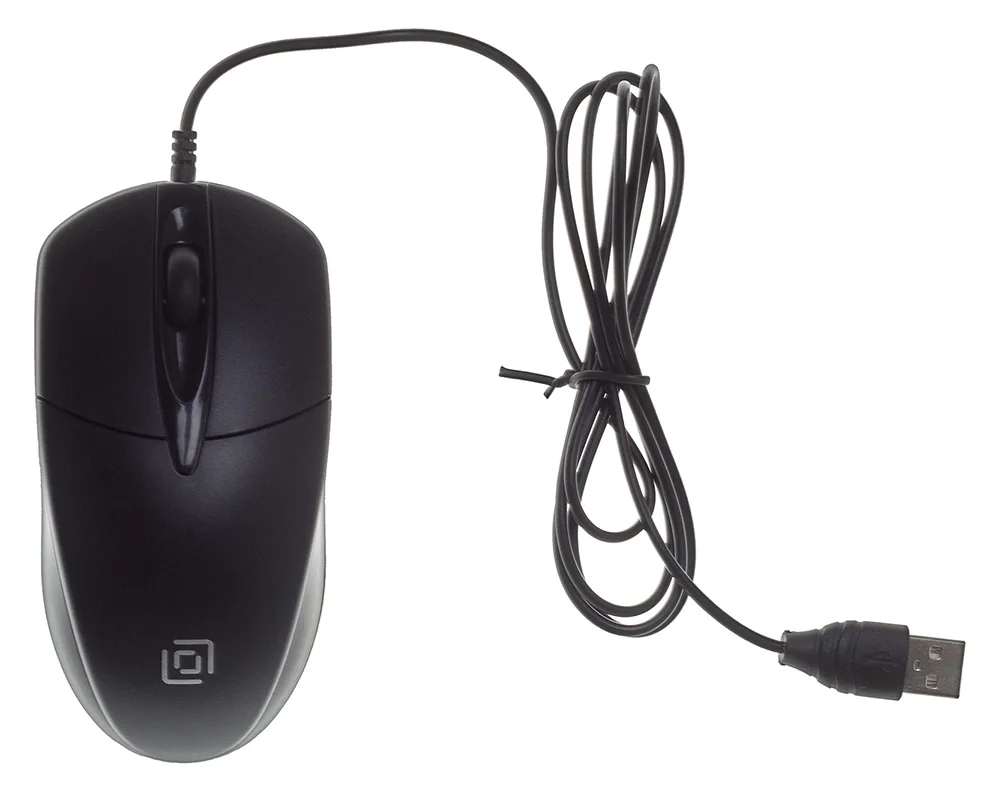 Мышь Oklick 275M черный оптическая 1200dpi USB 3but (412841)